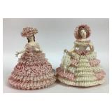 Dresden Porcelain Lace Figurines Pair