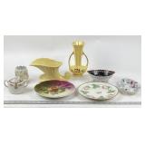 Porcelain Decorative Dish and Vase Collection