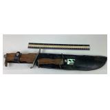 Stainless Steel Combat Knives with Leather Sheath