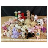 Aged Poodle Plush Toys Including Ty