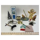 MCM Tree Topper, Stone Sparrow Pen Holder, Iridesc