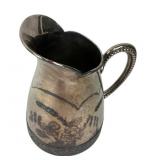 James W. Tufts Silverplate Pitcher with Floral Mot