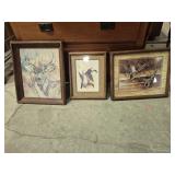 Framed Wildlife Prints (3) Buck Deer 17 in. X 21