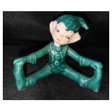Green Ceramic Pixie Elf Figurine