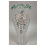 Fenton Rib Optic Meadow Beauty Vase