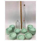 Texas Ware Mint Green Plastic Bowls, Bottles