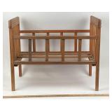 Wooden Doll Bed or Cradle with Slat Design