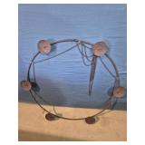 Metal 6 Place Candle Chandelier With Metal Chains