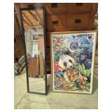 Behind Door Mirror 13.5 in. X 50 in. And Framed