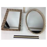 Hollywood Regency Ornate Rectangular and Oval Meta