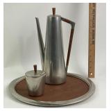 KMD Royal Holland Pewter Coffee Set with Tray