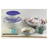 Tupperware Mixing Bowls, Anchor Oven Basics, Wok,