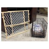 Small pet crate, wooden pet door gate