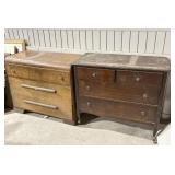 2 dressers: waterfall, 4 drawers