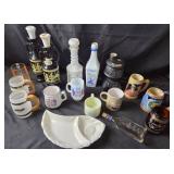 Beam Decanters, Beer Steins, Milk Glass Bottles