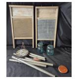 Washboards, Ball Ideal Jars, Metal Rods