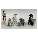 Ceramic Poodle Figurines and J W Rice Japan Poodle