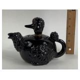 Redware Ceramic Poodle Teapot