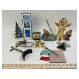 MCM Tree Topper, Stone Sparrow Pen Holder, Iridesc