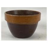 Brown Glazed Stoneware Mixing Bowl