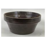 Brown Glazed Stoneware Mixing Bowl