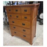 5 drawer wood dresser