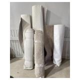 5 rolls assorted carpet remnants