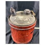 Metal Gasoline Safety Can with Two Spouts