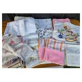 Linens Including Pillowcases, Towels, Tablecloths