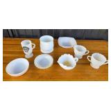 Anchor Hocking, Milk Glass Tableware Assortment
