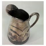 James W. Tufts Silverplate Pitcher with Floral Mot