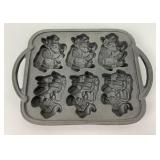 Heavy Cast Iron Christmas Cookie mold with