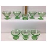 Uranium Glass Custard Cups