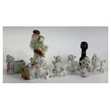 Japanese Porcelain Poodle Figurines Assortment