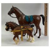Louis Marx & Co Molded Plastic Horse Figures