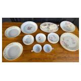 Floral Porcelain Dinnerware Set with Plates Bowls