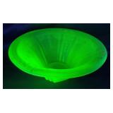Uranium Glass Frosted Bowl