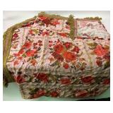 Bates Bedspread Double Size Floral Pattern