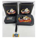 Disney embroidered pin holder bags, and binders,