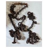 Rusty Metal Chains With Hooks