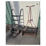 Metal Hand Cart & Metal Blade Push Mower
