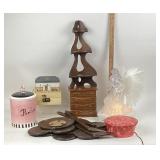 Decorative Shelf, Boxes, Ceramic Paris Jar, Lighte