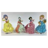 Hand Painted Lady Figurines Set