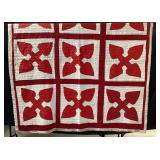 Red And White Appliquï¿½ Patchwork Quilt