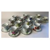 American Atelier Floral By Month Teacups With Sauc