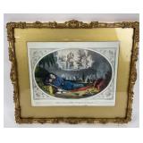 Hand-Colored Civil War Lithograph Print