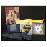 Hot air balloon latch hook pillow, sheets,