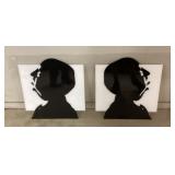 Vintage Black & White Alfred Hitchcock Silhouette