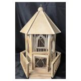 Wood and Wire Birdcage with Hinged Door