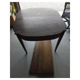 Wooden Drop-Leaf Table With Extension Leaves